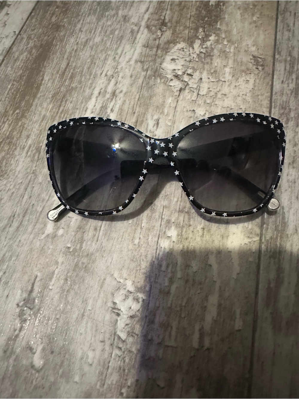 Dolce & Gabbana Black Star-Print Oversized Sunglasses